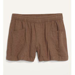 Old Navy High Mauve Linen Shorts 3.5" Inseam Date Palm XS